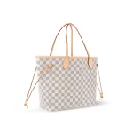 Louis Vuitton N40603 Neverfull MM Rose Ballerine Damier Azur Canvas