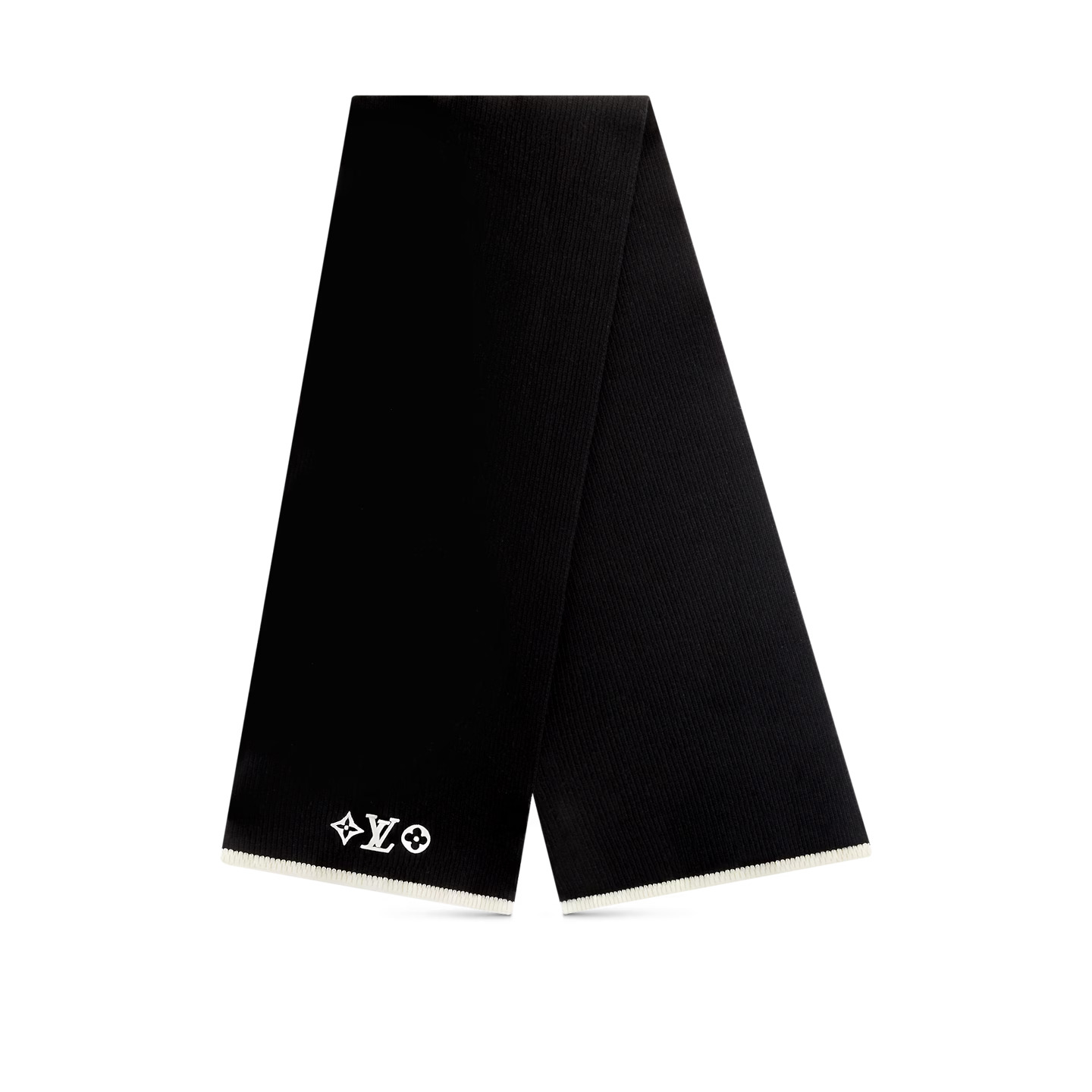 Louis Vuitton Black M77928 LV Headline Scarf Louis Vuitton Black M77928 LV Headline Scarf