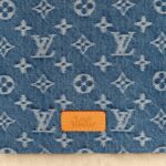 Louis Vuitton MP2703 Blue Shearling Denim Scarf
