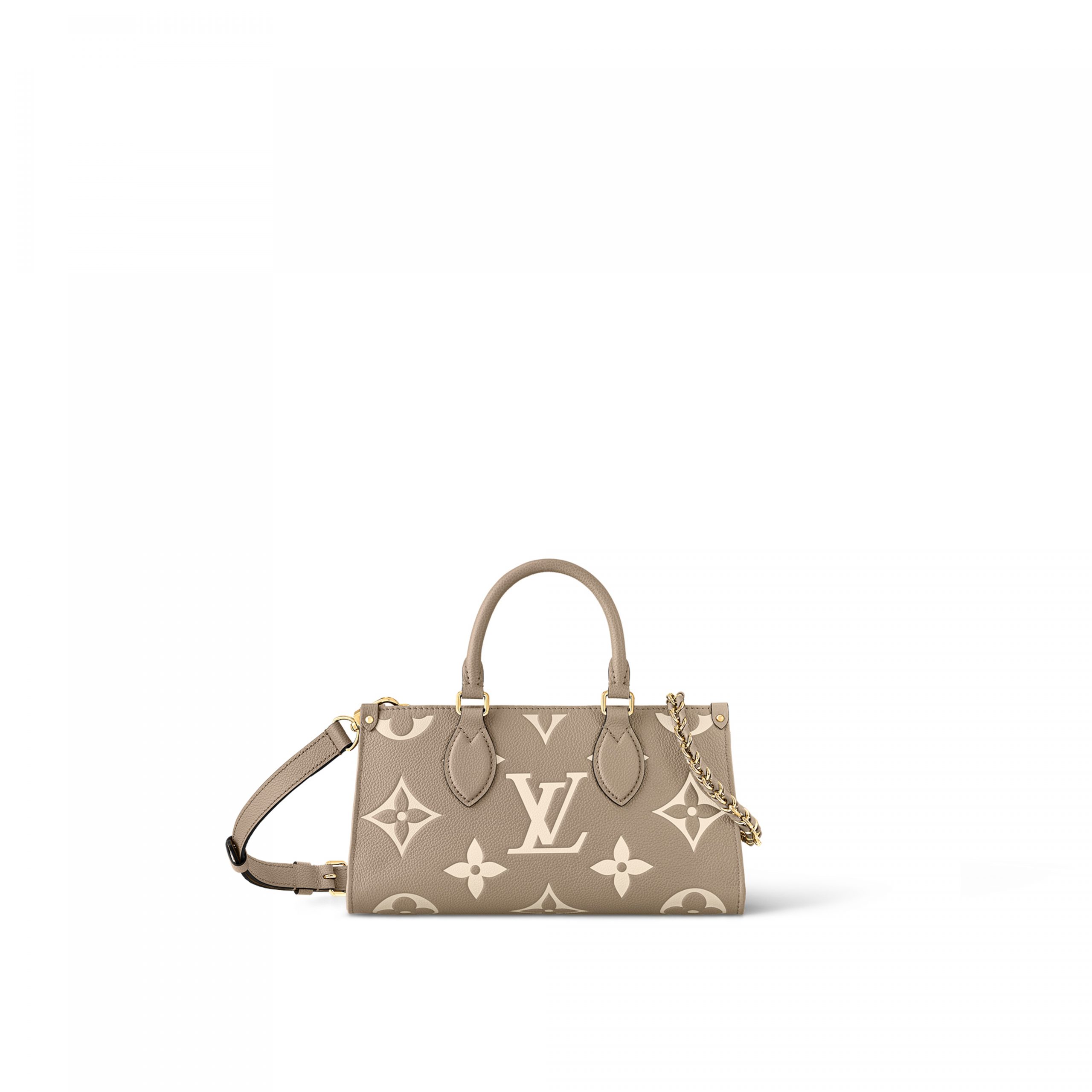 Louis Vuitton M23641 OnTheGo East West Dove/Cream Bicolor Monogram Empreinte Leather Louis Vuitton M23641 OnTheGo East West Dove/Cream Bicolor Monogram Empreinte Leather