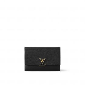 Louis Vuitton M62157 Capucines Compact Wallet Black Pink
