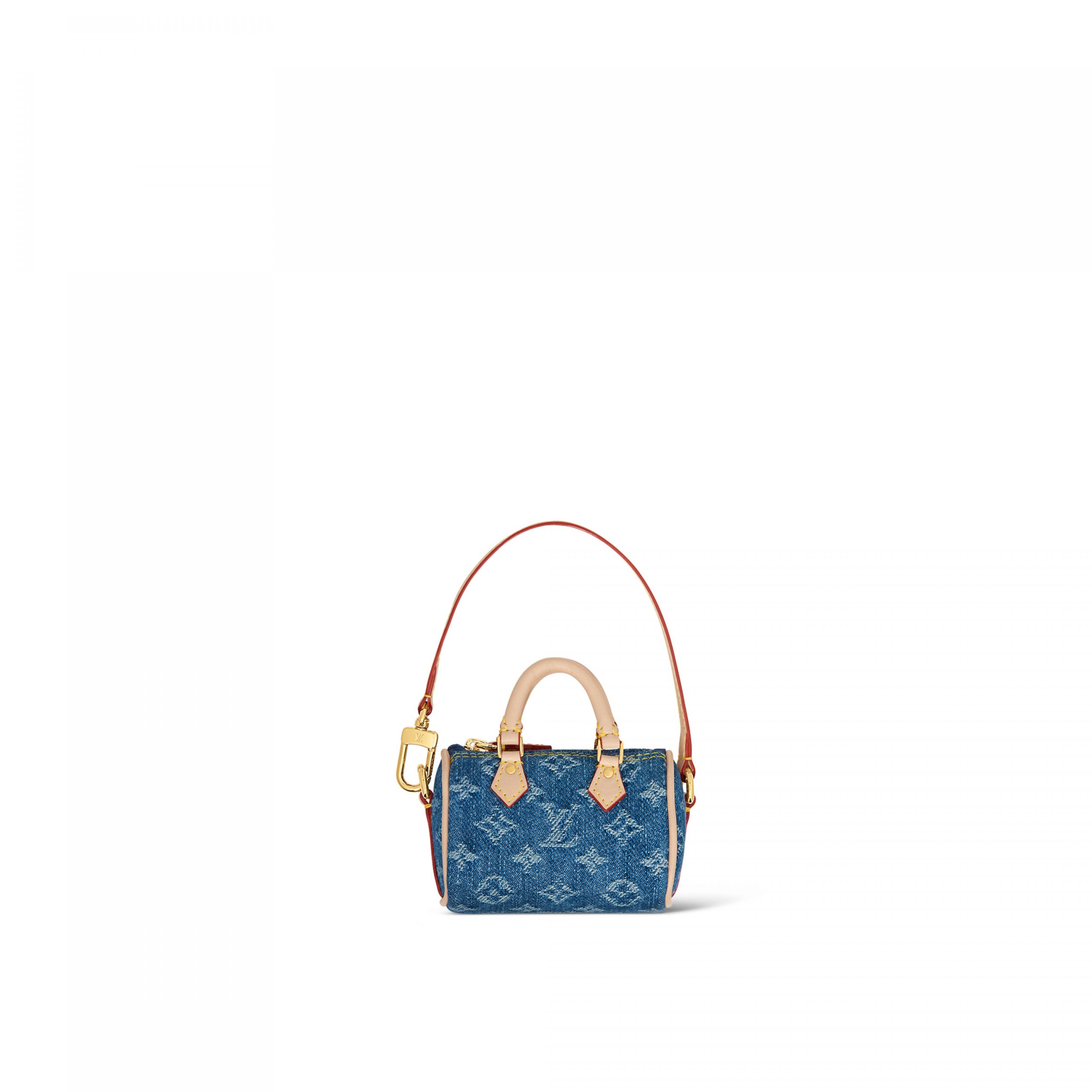 Louis Vuitton M01701 Micro Speedy Bag Charm Denim Blue Louis Vuitton M01701 Micro Speedy Bag Charm Denim Blue