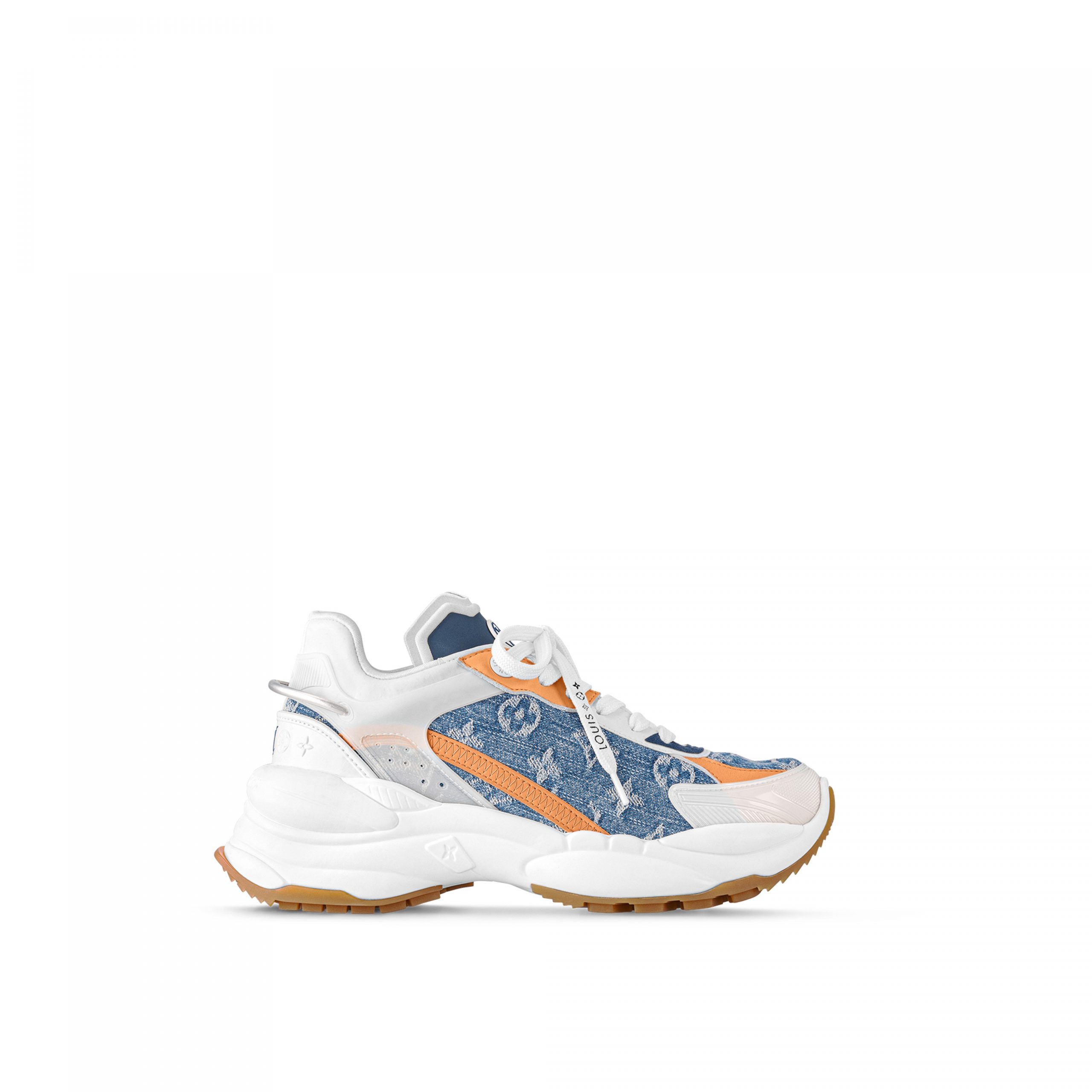 Louis Vuitton LV Run 55 Sneaker Monogram Denim Blue 1ACHTV Louis Vuitton LV Run 55 Sneaker Monogram Denim Blue 1ACHTV