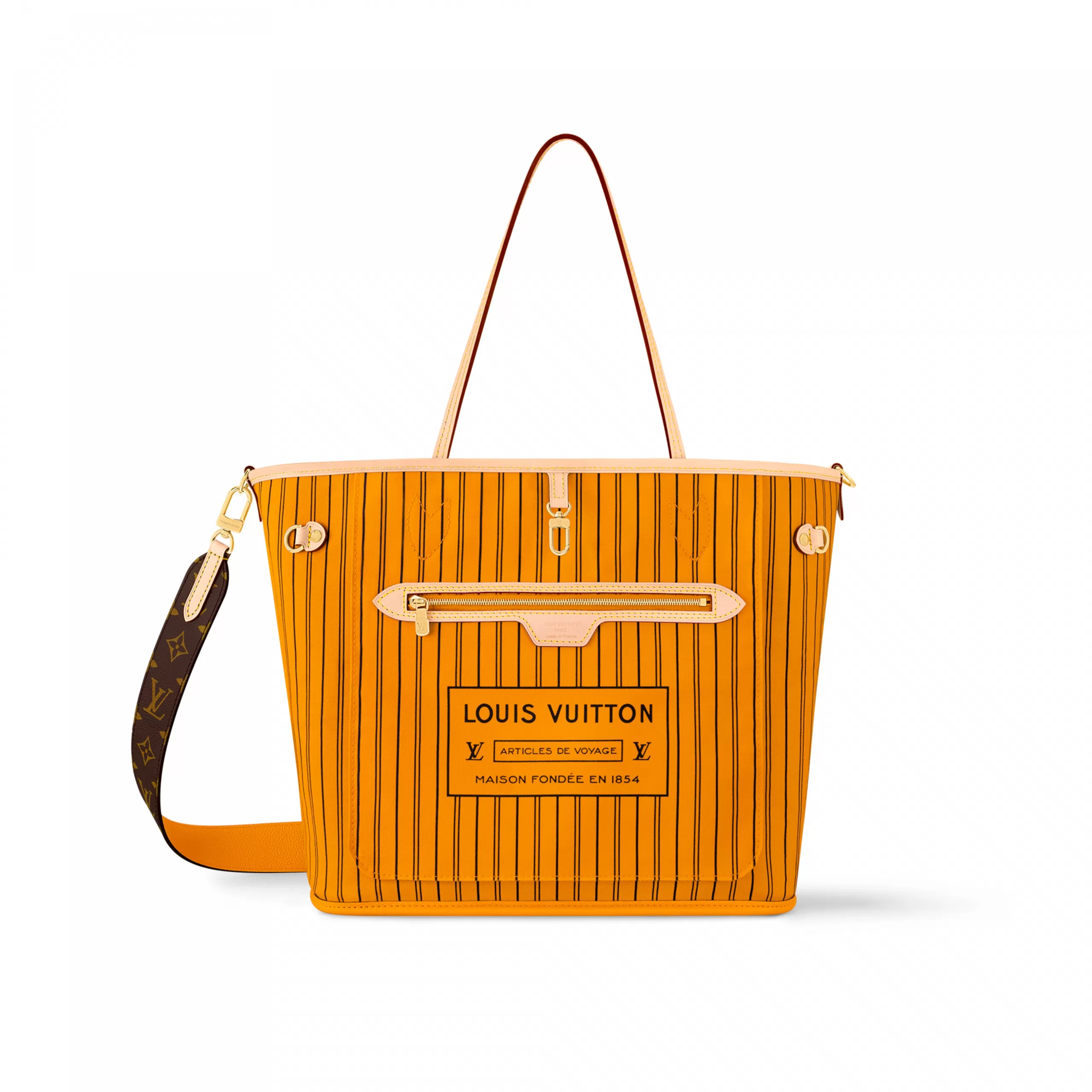 Louis Vuitton M11947 Neverfull Bandoulière Inside Out MM Monogram/Jaune Safran Louis Vuitton M11947 Neverfull Bandoulière Inside Out MM Monogram/Jaune Safran