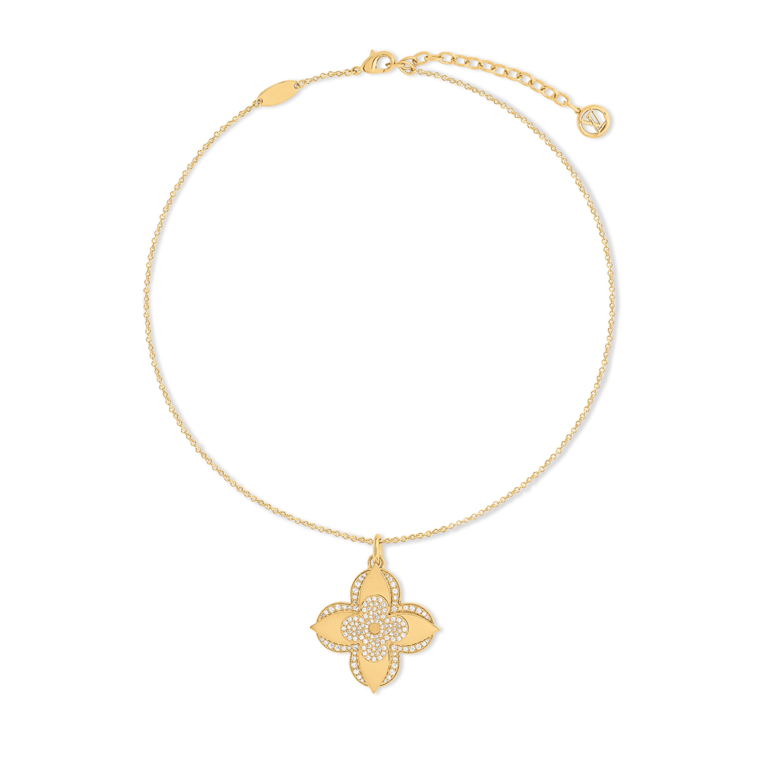 Louis Vuitton M02001 LV Medaillon Necklace Gold-Color Louis Vuitton M02001 LV Medaillon Necklace Gold-Color