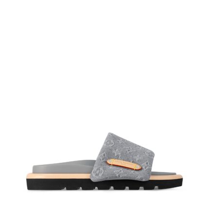 Louis Vuitton 1AGUZX Pool Pillow Flat Comfort Mule Gray